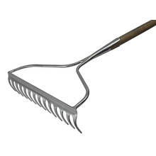 Prestige Stainless Steel Garden Rake Ash Handle