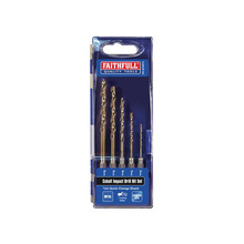 Faithfull HSSE M35 Cobalt Quick-Change Impact Drill Bit Set, 5 Piece