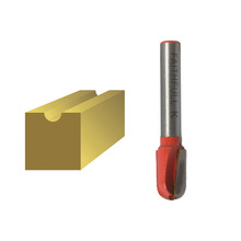 Faithfull Router Bit TCT Radius 5.0 x 18mm 1/4in Shank