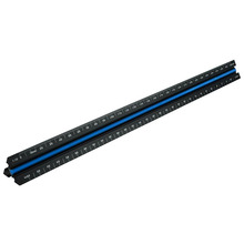 Faithfull Prestige Tri-Scale Architect Rule Black Aluminium 300mm