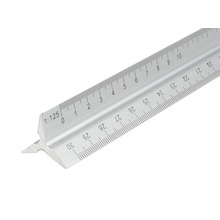 Faithfull FAIRULETRI Aluminium Triangle Scale Rule 300mm