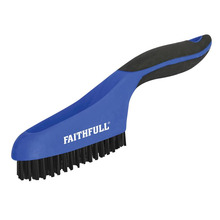 Faithfull Scratch Brush Soft Grip 4 x 16 Row Plastic