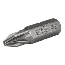 Faithfull Pozi S2 Grade Steel Screwdriver Bits PZ2 x 25mm (Pack 3)