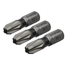 Faithfull Pozi Impact Screwdriver Bits PZ3 x 25mm (Pack 3)