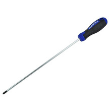 Faithfull Soft Grip Screwdriver Pozidriv Tip PZ1 x 250mm Long Reach