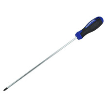 Faithfull Soft Grip Screwdriver Pozidriv Tip PZ2 x 250mm Long Reach