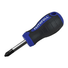 Faithfull Soft Grip Stubby Screwdriver Pozidriv Tip PZ2 x 38mm