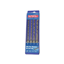Faithfull SDS Plus Drill Bit Set, 4 Piece