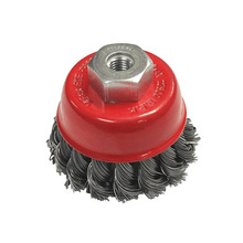 Faithfull Wire Cup Brush Twist Knot 65mm M14x2, 0.50mm Steel Wire