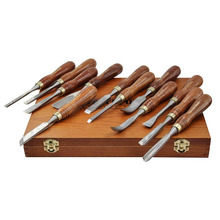 Wood Carving Chisels Set in Case, 12 Piece