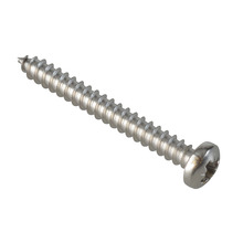 ForgeFix Self-Tapping Screw Pozi Compatible Pan Head SS 1in x 4 ForgePack 40