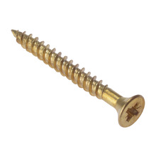 General Purpose Pozi Compatible Screw CSK TT Electro Brass 1.1/2in x 8 Box 200