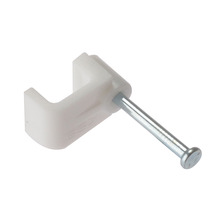 Cable Clip Flat White 1.00mm Box 100