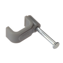 Cable Clip Flat Grey 1.50mm Box 100