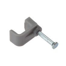 Cable Clip Flat Grey 4.00mm Box 100
