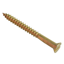 Wood Screw Slotted CSK Brass 1.1/2in x 6 ForgePack 12