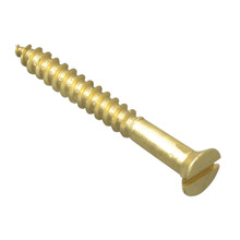 Wood Screw Slotted CSK Brass 1.1/4in x 6 ForgePack 15