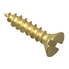 Wood Screw Slotted CSK Brass 1/2in x 4 ForgePack 60