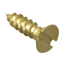 Wood Screw Slotted CSK Brass 1/2in x 6 ForgePack 40