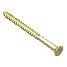 Wood Screw Slotted CSK Brass 2.1/2in x 10 ForgePack 6