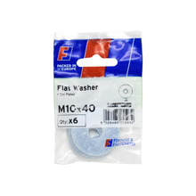 Flat Washers ZP M10 x 40mm ForgePack 6