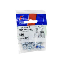 Nut & Washer M6 ForgePack 20