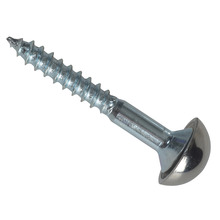 Mirror Screw Chrome Domed Top Slotted ZP 1.1/2in x 8 Forge Pack 8