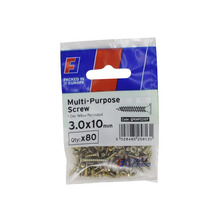 ForgeFix FORFPMS310Y Multi-Purpose Pozi Screw CSK ST ZYP 3.0 x 10mm ForgePack 80
