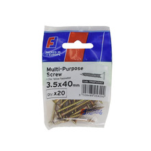 ForgeFix FORFPMS3540Y Multi-Purpose Pozi Screw CSK ST ZYP 3.5 x 40mm ForgePack 20