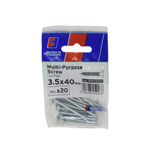 Multi-Purpose Pozi Screw CSK ST ZP 3.5 x 40mm ForgePack 20