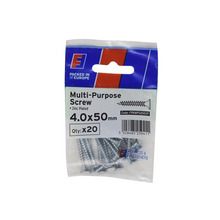 Multi-Purpose Pozi Screw CSK ST ZP 4.0 x 50mm ForgePack 10