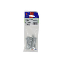 Multi-Purpose Pozi Screw CSK ST ZP 4.0 x 60mm ForgePack 20