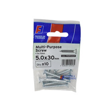 Multi-Purpose Pozi Screw CSK ST ZP 5.0 x 30mm ForgePack 10