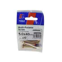 ForgeFix FORFPMS540Y Multi-Purpose Pozi Screw CSK ST ZYP 5.0 x 40mm ForgePack 10