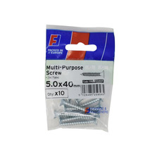 Multi-Purpose Pozi Screw CSK ST ZP 5.0 x 40mm ForgePack 10