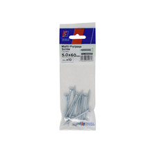 Multi-Purpose Pozi Screw CSK ST ZP 5.0 x 60mm ForgePack 10