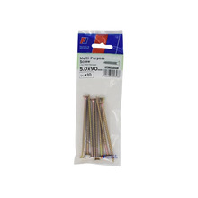 ForgeFix FORFPMS590Y Multi-Purpose Pozi Screw CSK ST ZYP 5.0 x 90mm ForgePack 10