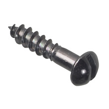 Wood Screw Slotted Round Head ST, Black Japanned