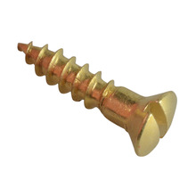 Wood Screw Slotted Raised Head Solid Brass 5/8in x 6 ForgePack 25