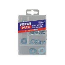 Flat & Lock Washer Kit, 112 Piece