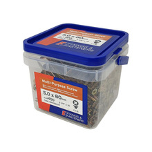 Multi-Purpose Pozi Compatible Screw CSK ST ZYP 5.0 x 80mm Tub 400