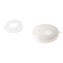 Domed Cover Cap White No. 6-8 Bag 25