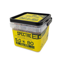 Spectre™ PZ Compatible Wood Screw CSK ZYP 5.0 x 80mm Tub 400