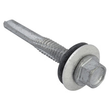 TechFast Hex Head Roofing Screw Self-Drill Heavy Section 5.5 x 38mm Pack 100