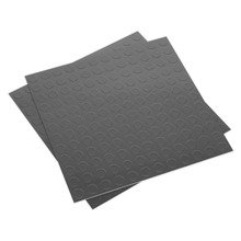 Sealey FT2S Vinyl Floor Tile with Peel & Stick Backing Silver Coin - Pack of 16