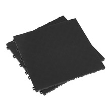 Sealey FT3B Polypropylene Floor Tile 400 x 400mm, Black Treadplate - Pack of 9