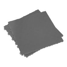 Sealey FT3G Polypropylene Floor Tile 400 x 400mm, Grey Treadplate - Pack of 9