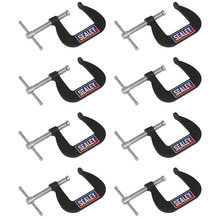 Sealey GCC03 Junior C-Clamp Set 38 x 38mm 8pc