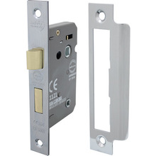 Eclipse 63 mm Mortice Bathroom Lock - Nickel Plated - J73019