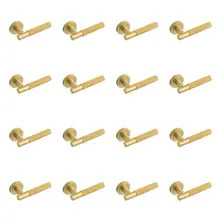Eclipse 62233x16 Knurled Lever on Rose - Satin Brass - 8 Pairs